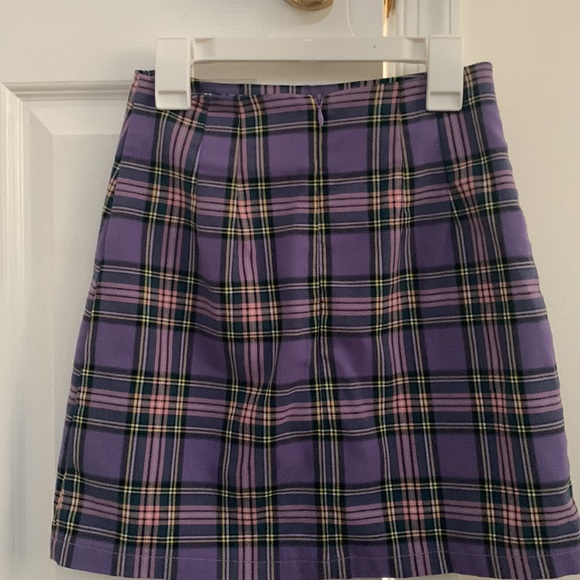 brandy mellville purple plaid skirt - Picture 2 of 3